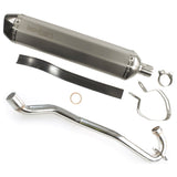Lextek SA1 Matt S/Steel Hexagonal Exhaust 400mm for Lexmoto Adrenaline 125