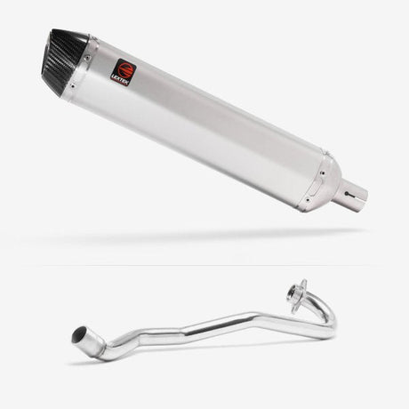 Lextek SA1 Matt S/Steel Hexagonal Exhaust 400mm for Lexmoto Adrenaline 125
