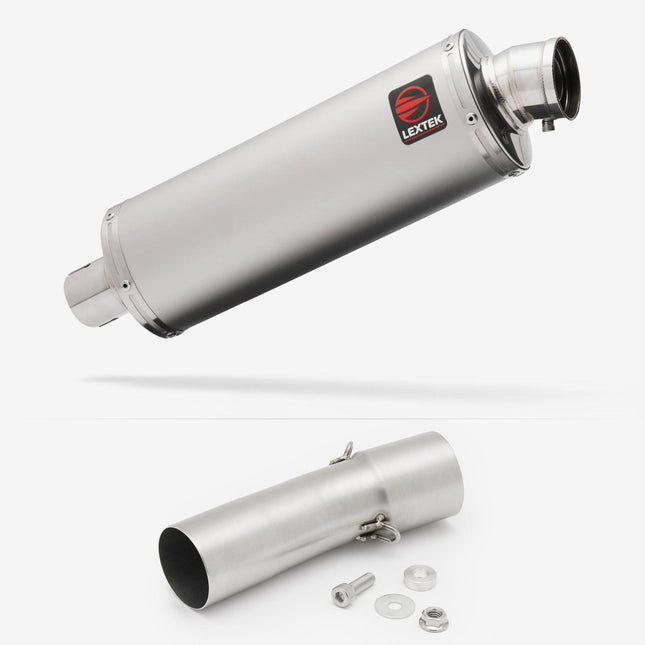 Lextek Matt Stainless Steel OP1 350mm Exhaust with Link Pipe for BMW F 800 R (08-19)