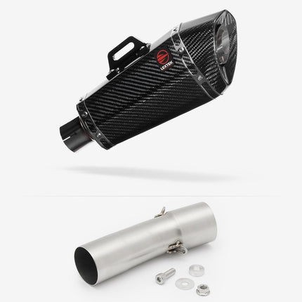 Lextek Carbon Fibre XP8C 210mm Exhaust with Link Pipe for BMW F 800 R (08-19)