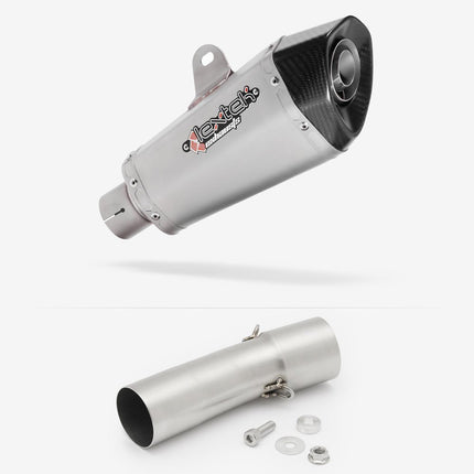 Lextek Stainless Steel XP10 Matt Exhaust 210mm with Link Pipe for BMW F 800 R (08-19)