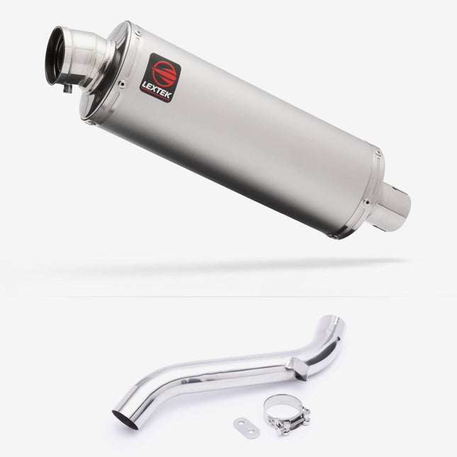 Lextek Matt Stainless Steel OP1 350mm Exhaust with Link Pipe
