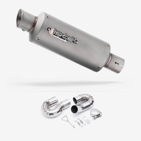 Lextek GP1 Matt S/Steel GP Stubby Exhaust 240mm with Link Pipe for Honda CBR1000 RR (08-13)