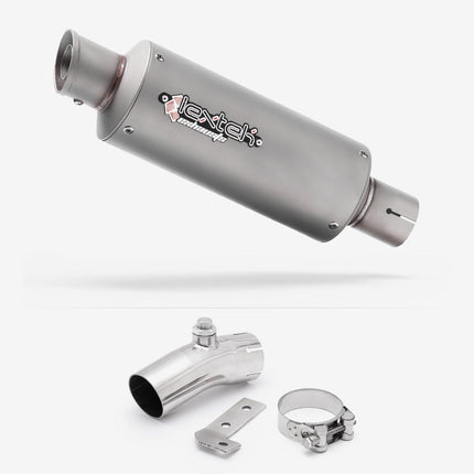Lextek Matt Stainless Steel GP1 240mm Exhaust with Link Pipe for Kawasaki ER-6N ER-6F (06-11)