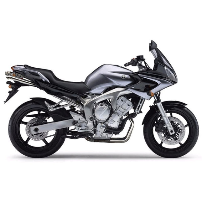 Lextek Polished Stainless Steel MP4 300mm Exhaust with Link Pipe for Yamaha FZS 600 Fazer (04-14)