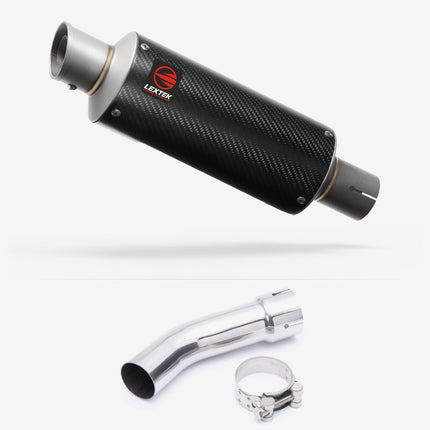 Lextek Carbon Fibre GP8C 240mm Exhaust with Link Pipe for Yamaha FZ8 Fazer (10-16)