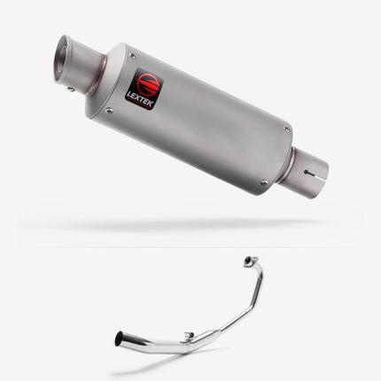 Lextek Matt Stainless Steel GP1 240mm Exhaust System for Honda CBR 125 R (04-10)