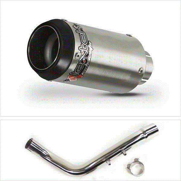 Lextek CP1 Matt S/Steel Carbon Tip Exhaust 150mm with Link Pipe for Honda CB600 Hornet (98-02)