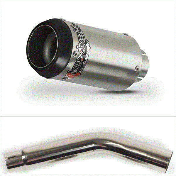 Lextek CP1 Matt S/Steel Carbon Tip Exhaust 150mm with Link Pipe for Honda CB600F Hornet (07-12)