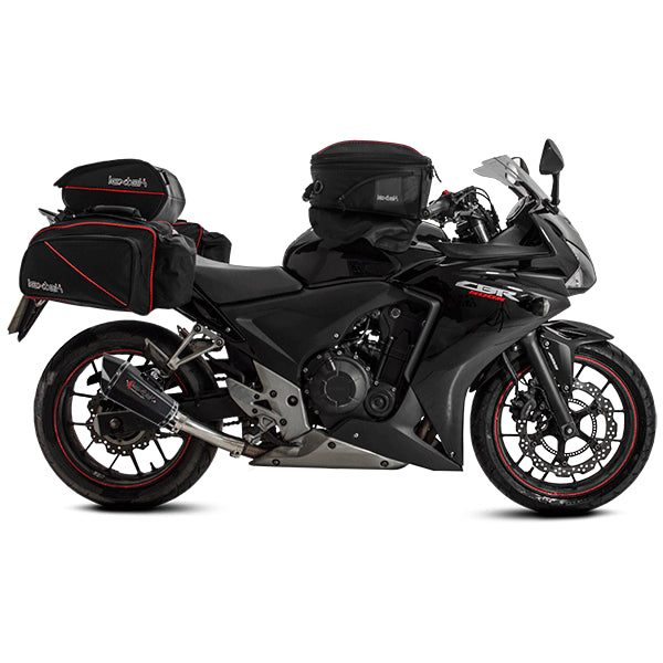 Lextek XP8C Carbon Fibre Exhaust 210mm with Link Pipe for Honda CBR500R (13-19)