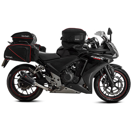 Lextek XP8C Carbon Fibre Exhaust 210mm with Link Pipe for Honda CBR500R (13-19)