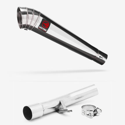 Lextek Polished Stainless Steel MP4 300mm Exhaust with Link Pipe