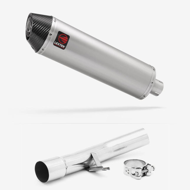 Lextek Brushed Stainless Steel RP1 400mm Exhaust with Link Pipe