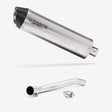 Lextek RP1 Gloss S/Steel Oval Exhaust 400mm with De-Cat Link Pipe for Suzuki GSXR 1000 (07-08)