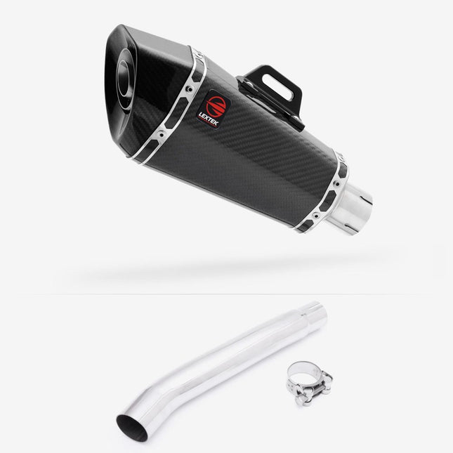 Lextek Carbon Fibre XP8C 210mm Exhaust with Link Pipe for Suzuki GSXR 1000 (01-06)