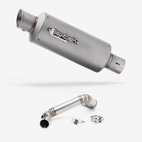 Lextek GP1 Matt S/Steel GP Stubby Exhaust 240mm with Link Pipe for KTM 125/200 Duke (11-16)