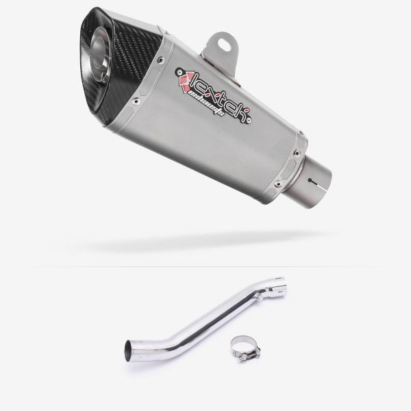 Lextek XP10 Matt S/Steel Exhaust 210mm with Link Pipe for Kawasaki ZX-10R Ninja (11-16)