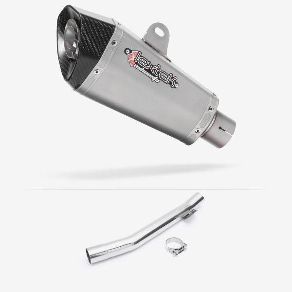 Lextek XP10 Matt S/Steel Exhaust 210mm with Link Pipe for Suzuki GSF 600 Bandit (95-06)
