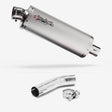 Lextek OP1 Matt S/Steel Exhaust 350mm with Link Pipe for Suzuki GSXR 600/750 (11- )