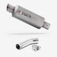 Lextek GP1 Matt S/Steel GP Stubby Exhaust 240mm with Link Pipe for Suzuki GSXR 600/750 (11- )