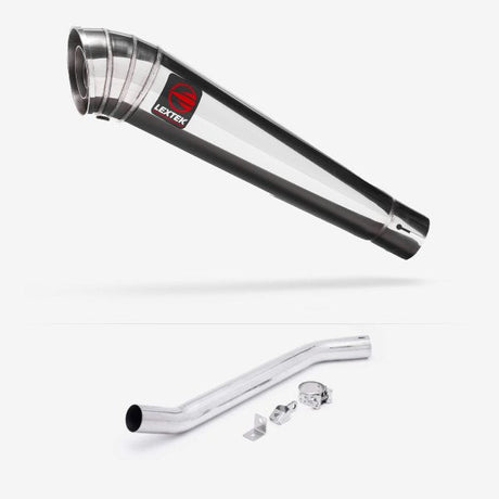 Lextek MP4 S/Steel Megaphone Exhaust 300mm High Level with Link Pipe