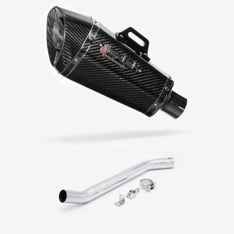 Lextek XP8C Carbon Fibre Exhaust 210mm High Level with Link Pipe for Suzuki GSXR 600/750 (06-07)
