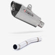 Lextek XP10 Matt S/Steel Exhaust 210mm with Link Pipe for Kawasaki Z750 (07-12)