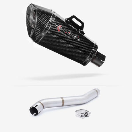 Lextek XP8C Carbon Fibre Exhaust 210mm with Link Pipe for Honda CBR600 F (87-90)