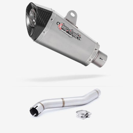 Lextek XP10 Matt S/Steel Exhaust 210mm with Link Pipe for Honda CBR600 F (87-90)