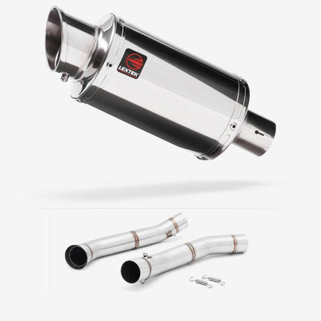 Lextek YP4 S/Steel Stubby Exhaust 200mm with Link Pipe for KTM 690 Duke (12-15)
