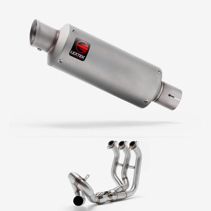 Lextek Matt Stainless Steel GP1 240mm Low Level Exhaust System for Yamaha MT-09 (13-20)