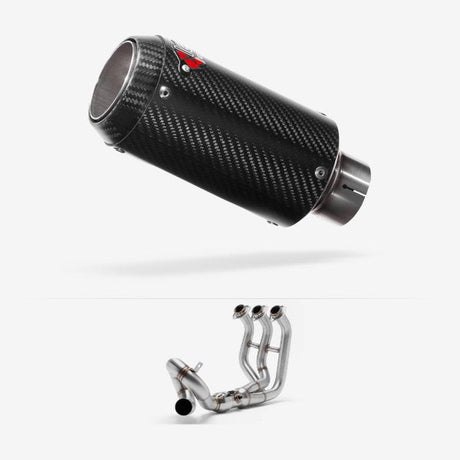 Lextek CP8C Full Carbon Exhaust System 150mm Low Level for Yamaha MT-09 (13-20)