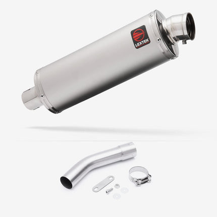 Lextek Matt Stainless Steel OP1 350mm Exhaust with Link Pipe