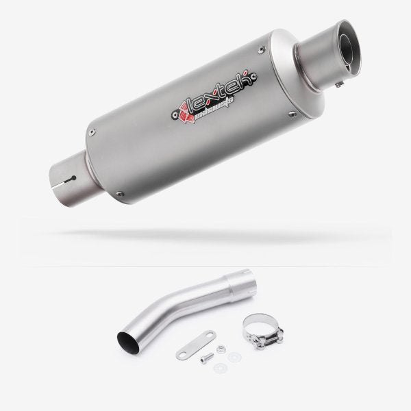 Lextek GP1 Matt S/Steel GP Stubby Exhaust 240mm with Link Pipe