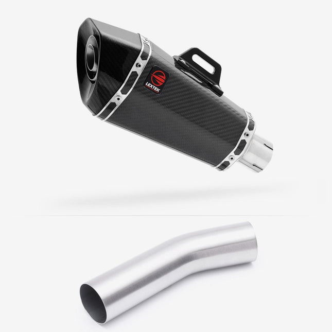 Lextek Carbon Fibre XP8C 210mm Exhaust with Link Pipe for Kawasaki ZX-10R Ninja (08-10)