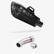 Lextek XP8C Carbon Fibre Exhaust 210mm with Link Pipe for Suzuki SV650 (03-15)