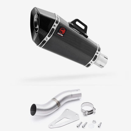 Lextek Carbon Fibre XP8C 210mm Exhaust with Low Level Link Pipe