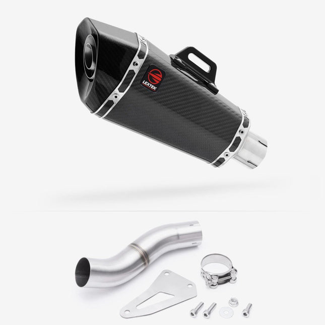 Lextek Carbon Fibre XP8C 210mm Exhaust with Low Level Link Pipe