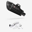 Lextek XP8C Carbon Fibre Exhaust 210mm Low Level with Link Pipe