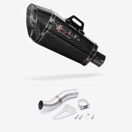 Lextek XP8C Carbon Fibre Exhaust 210mm Low Level with Link Pipe