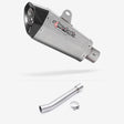 Lextek XP10 Matt S/Steel Exhaust 210mm with Link Pipe for Yamaha FZS 1000 (00-05)