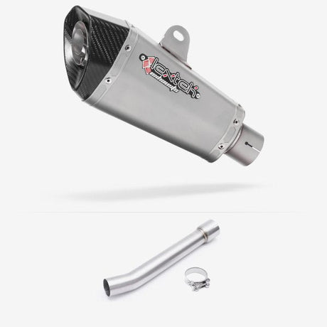 Lextek XP10 Matt S/Steel Exhaust 210mm with Link Pipe for Yamaha FZS 1000 (00-05)