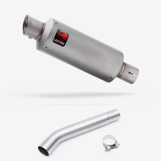 Lextek Matt Stainless Steel GP1 240mm Exhaust with Link Pipe for Yamaha YZF600R Thunder Cat (95-07)
