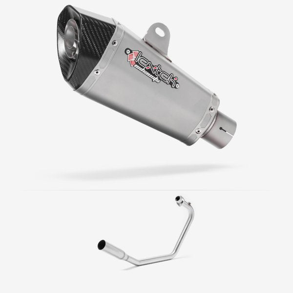 Lextek XP10 Matt S/Steel Exhaust System 210mm for Lexmoto Venom / Viper 125