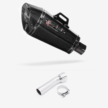 Lextek XP8C Carbon Fibre Exhaust 210mm with Link Pipe for BMW R 1200 GS (13-18)