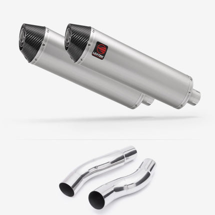 Lextek Brushed Stainless Steel RP1 400mm Exhaust with Link Pipes for Kawasaki Z1000 (14-19)