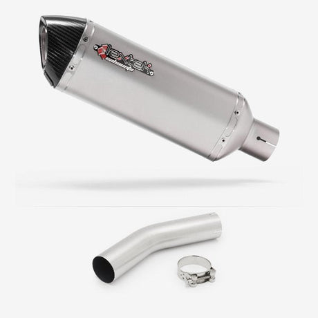Lextek ST1 Matt S/Steel Exhaust 300mm with Link Pipe for BMW S1000RR (15-16)