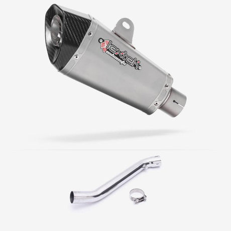 Lextek XP10 Matt S/Steel Exhaust 210mm with Link Pipe for Kawasaki ZX-10R Ninja (17- )