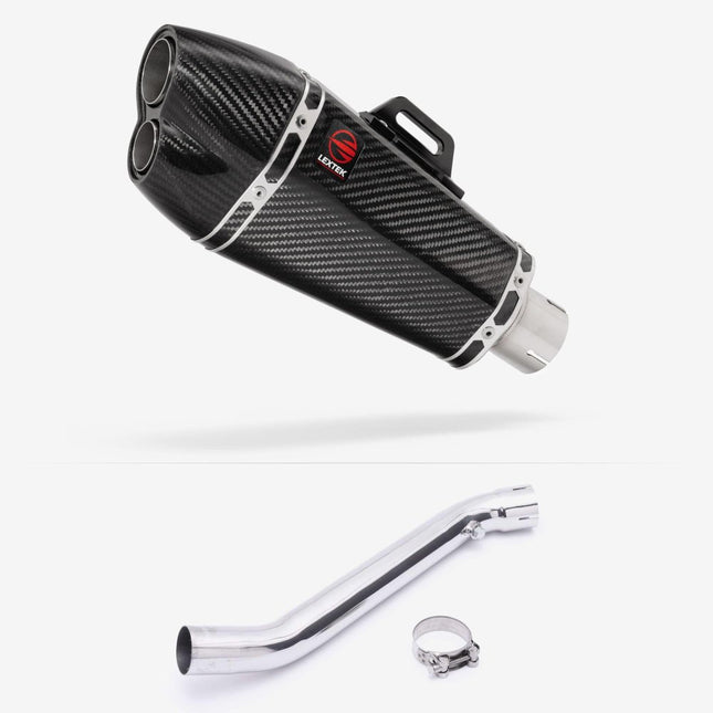 Lextek Carbon Fibre XP13C 210mm Exhaust with Link Pipe for Kawasaki ZX-10R Ninja (17- )