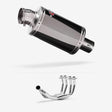 Lextek OP15 Dark Tint Stainless Exhaust System 200mm for Yamaha XJ6 Diversion (09-15)